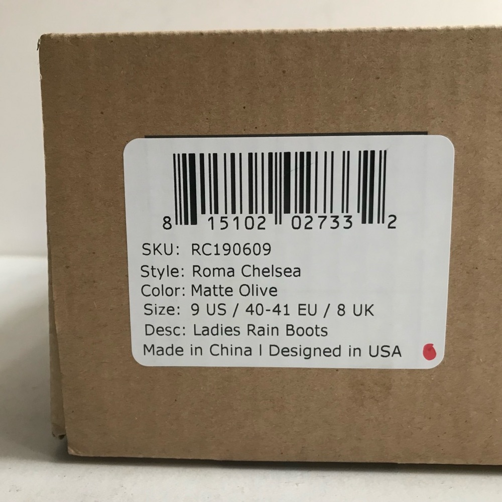 Roma Chelsea Rain Boots Woman size 9 NEW in Box - Picture 7 of 11